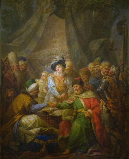 Image - The Khotyn Peace Treaty of 1621 (painting by Marcello Bacciarelli).